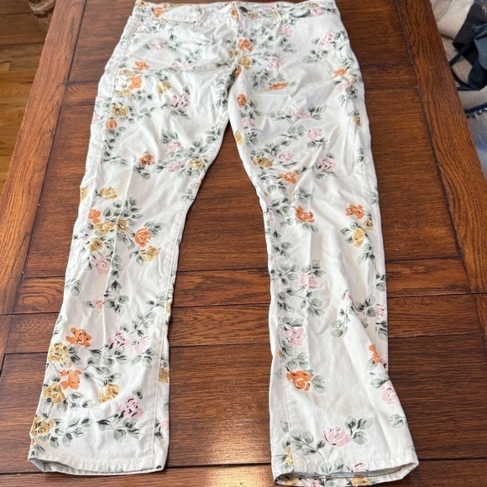 Citizens of Humanity Mandy Retro Slim Fit Roll Up Floral Print Pants size 29